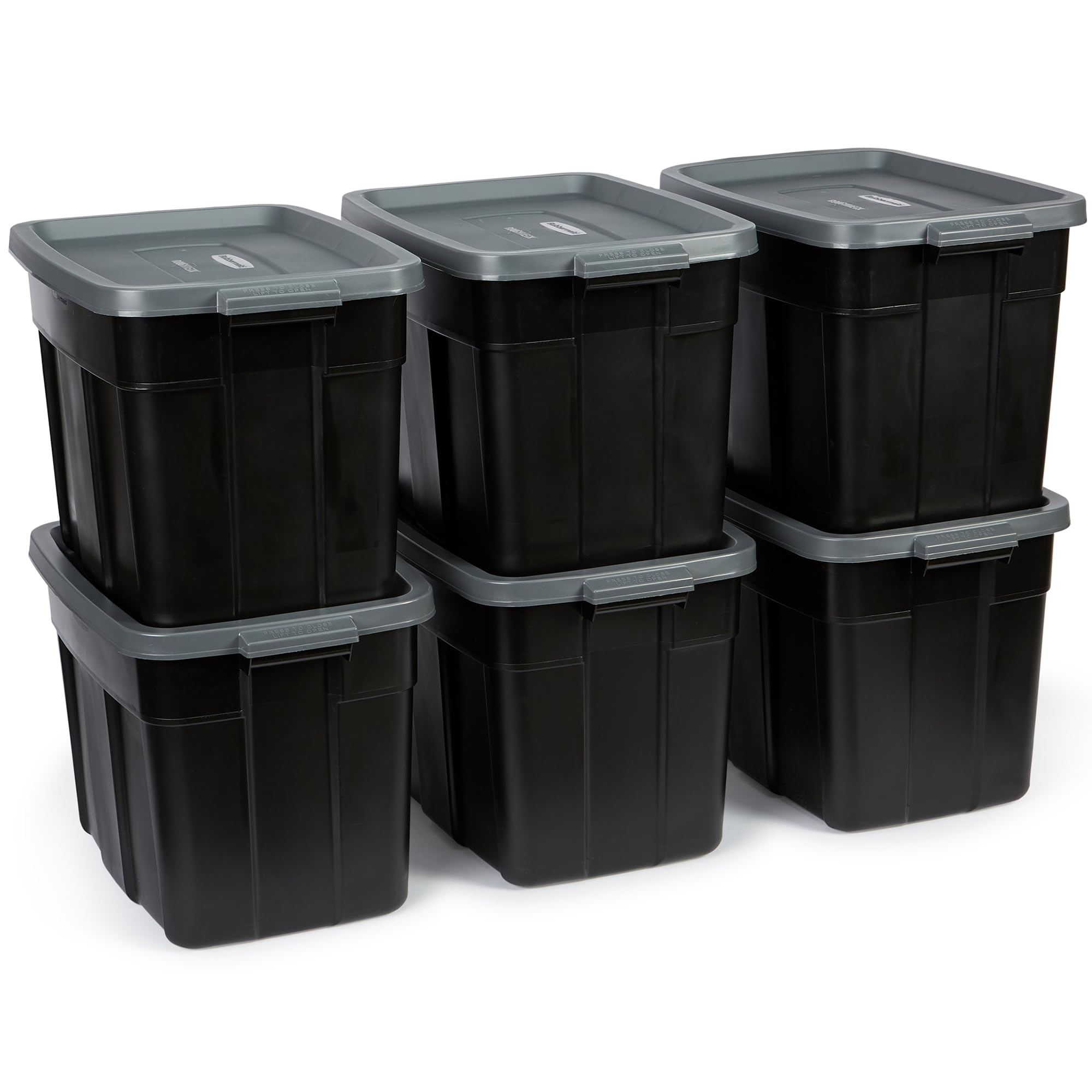 Amazon｜Rubbermaid Roughneck️ 18 Gallon Storage Totes, Pack of 6