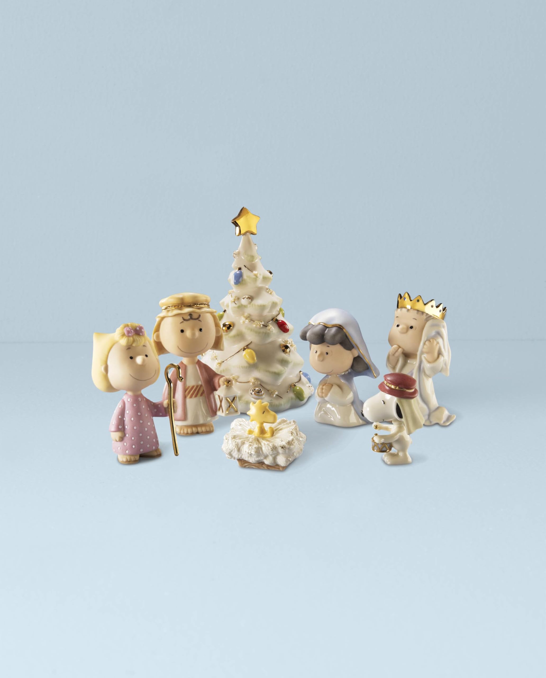 Amazon.co.jp: LENOX PEANUTS SNOOPY THE CHRISTMAS PAGEANT SET by