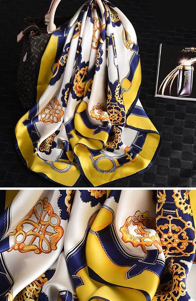 Amazon | [shb] シルク100％ 12匁 スカーフ エルメス風 レディース