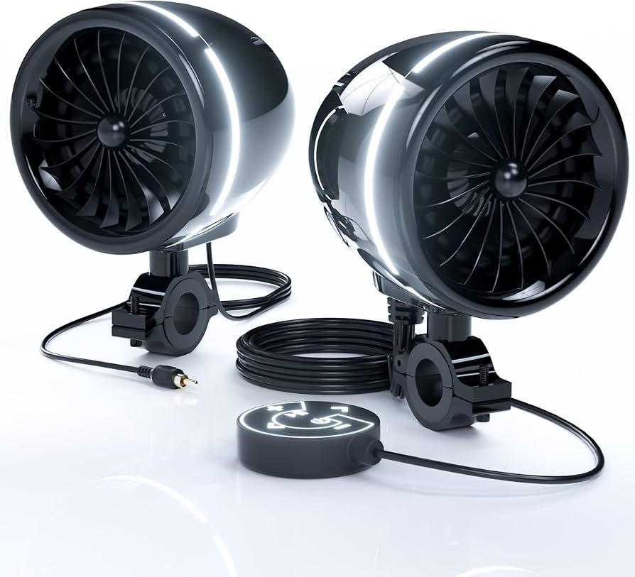 Amazon.com: GoHawk Bluetooth Motorcycle Speakers with LED Ring, 4