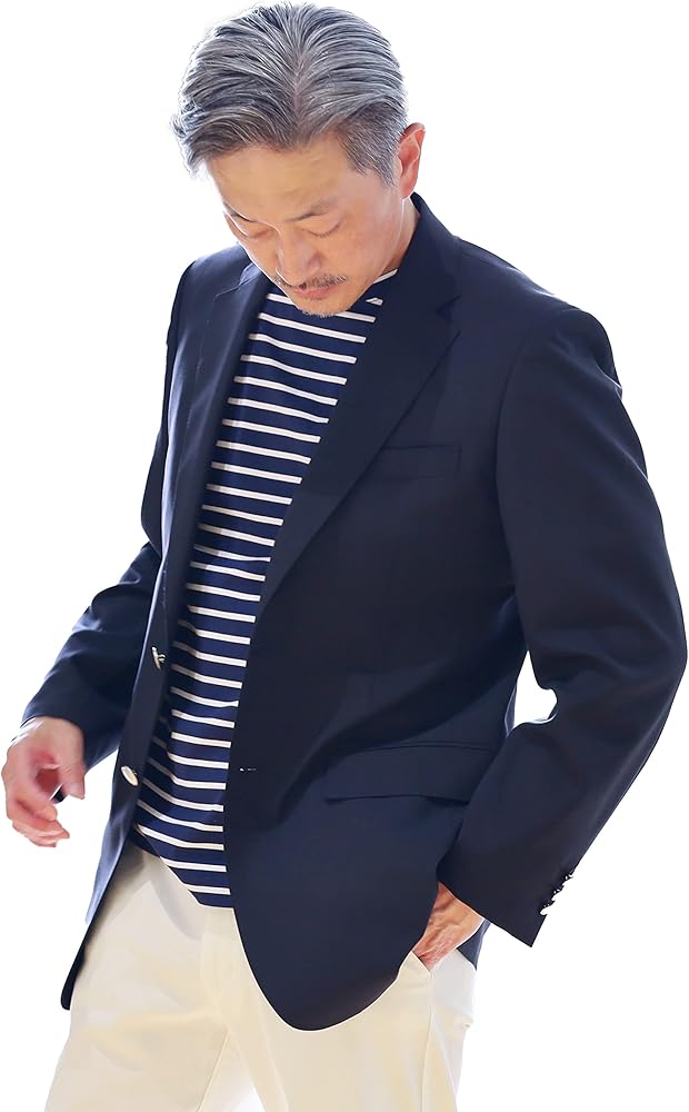 Amazon | [OXFORD CLASSIC] 紺ブレザー メンズ 春夏 メタルボタン