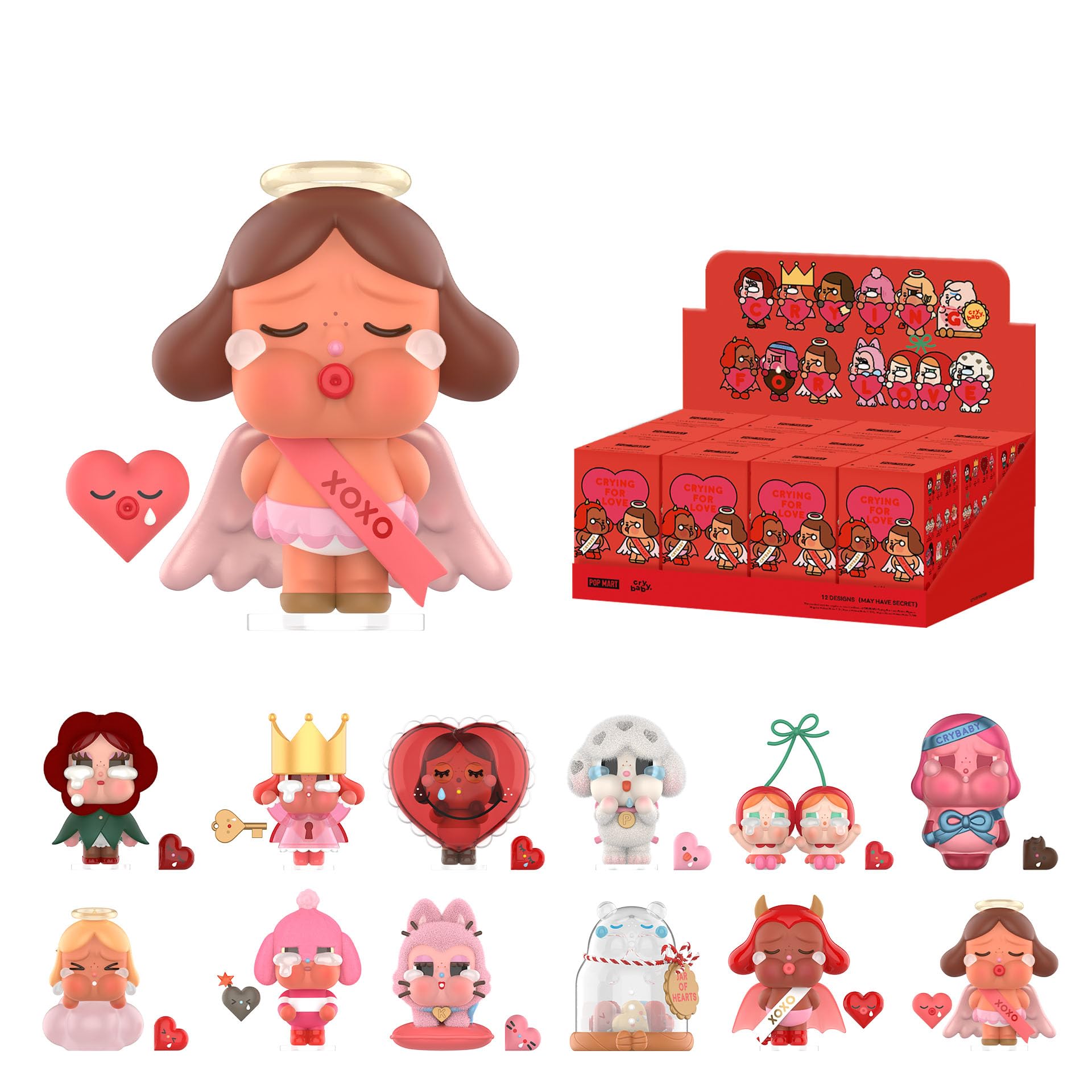 POP MART Crybaby Crying for Love Series Figures, 12PCs Blind Box