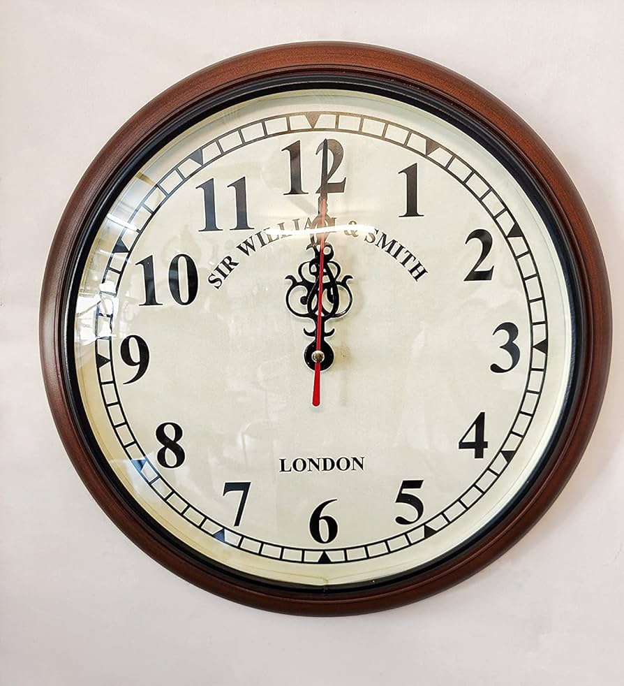 Buy Sir William & Smith Wall Clock – 12 Inch Vintage London Style