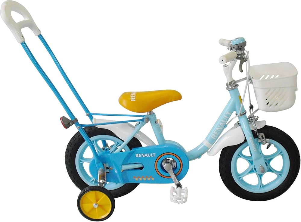 Amazon | RENAULT(ルノー) 12インチ 幼児車 ブルー 押し手棒付