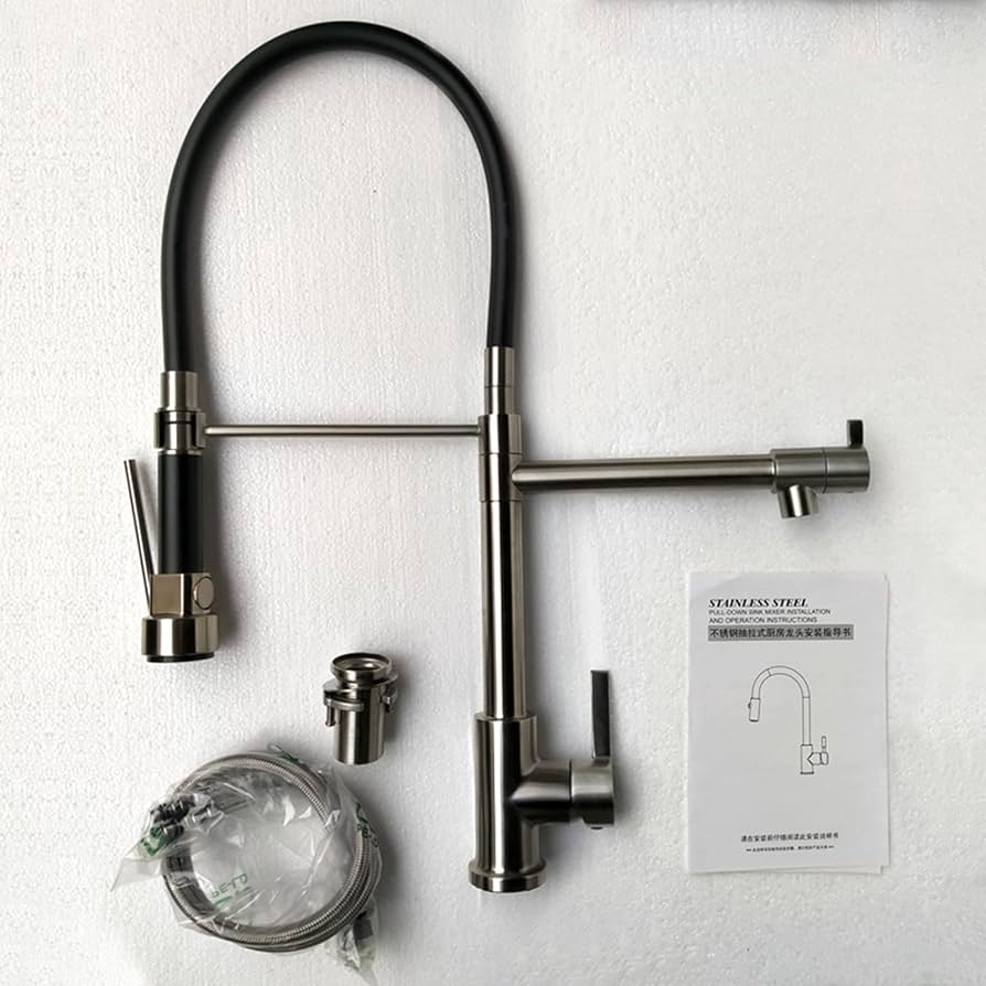 Amazon.co.jp: 業務用厨房シンク蛇口、304ステンレス鋼二重機能厨房