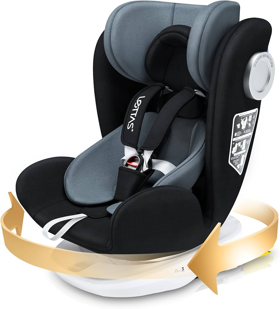 Amazon | LETTAS チャイルドシート 360° 回転式 0か月~12歳頃(0-36kg