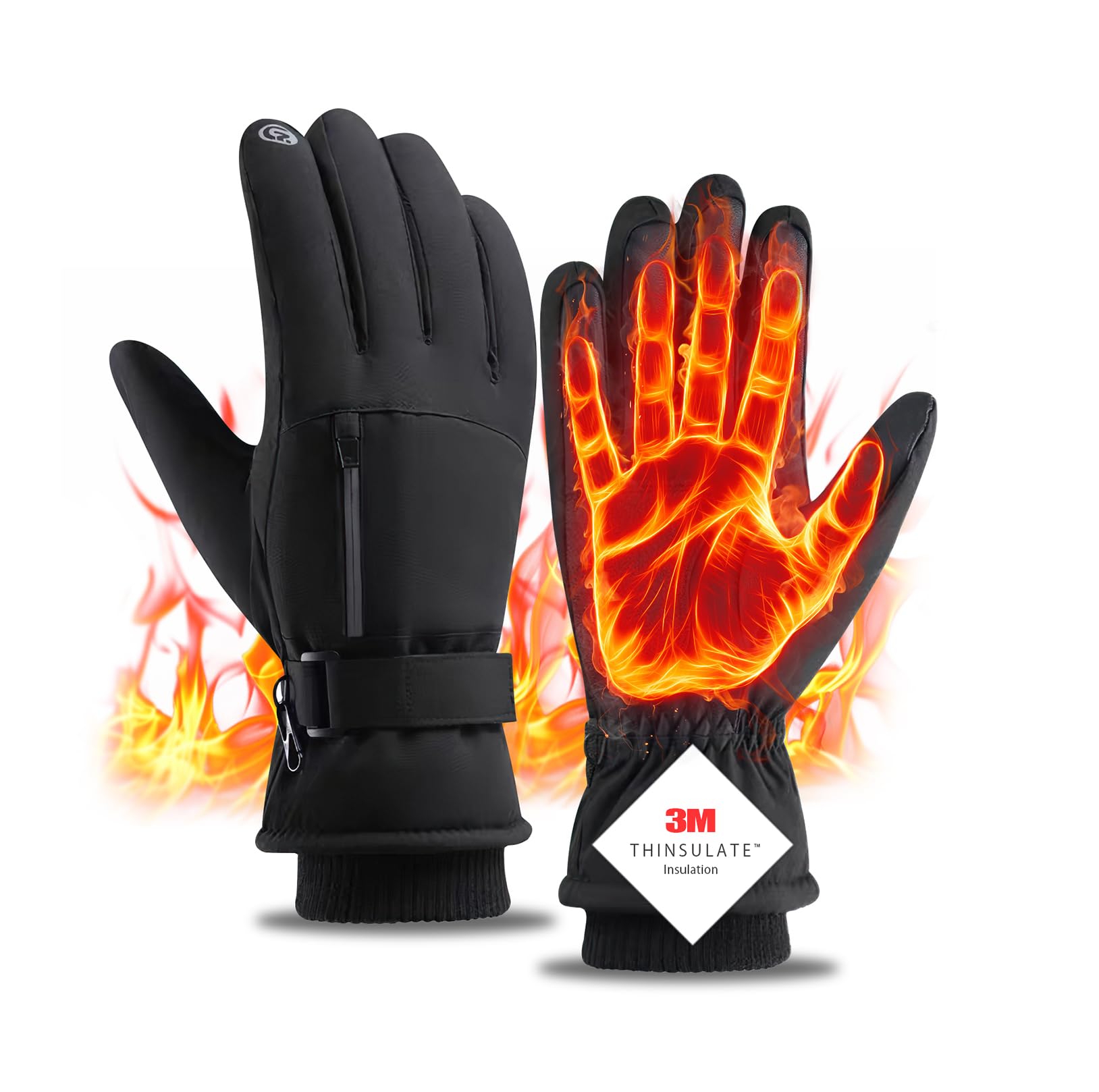 Amazon | バイク グローブ 冬【3Mシンサレート・裏起毛で高い保温性能