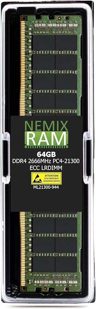 NEMIX RAM 64GB (1X64GB) DDR4 2666MHZ PC4-21300 4Rx4 1.2V CL19 288