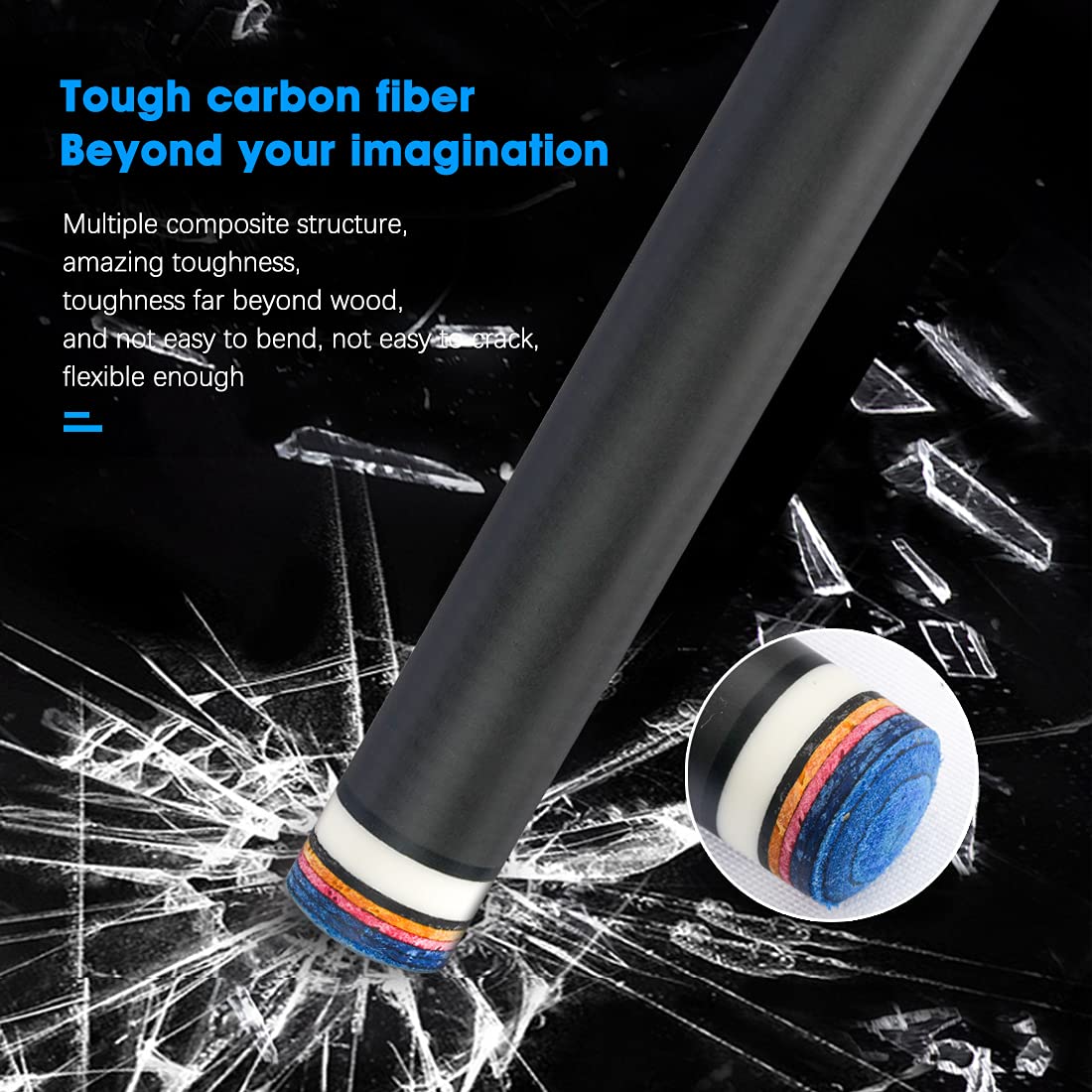 Amazon.co.jp: KONLLEN MIT プールキューシャフト カーボンファイバー