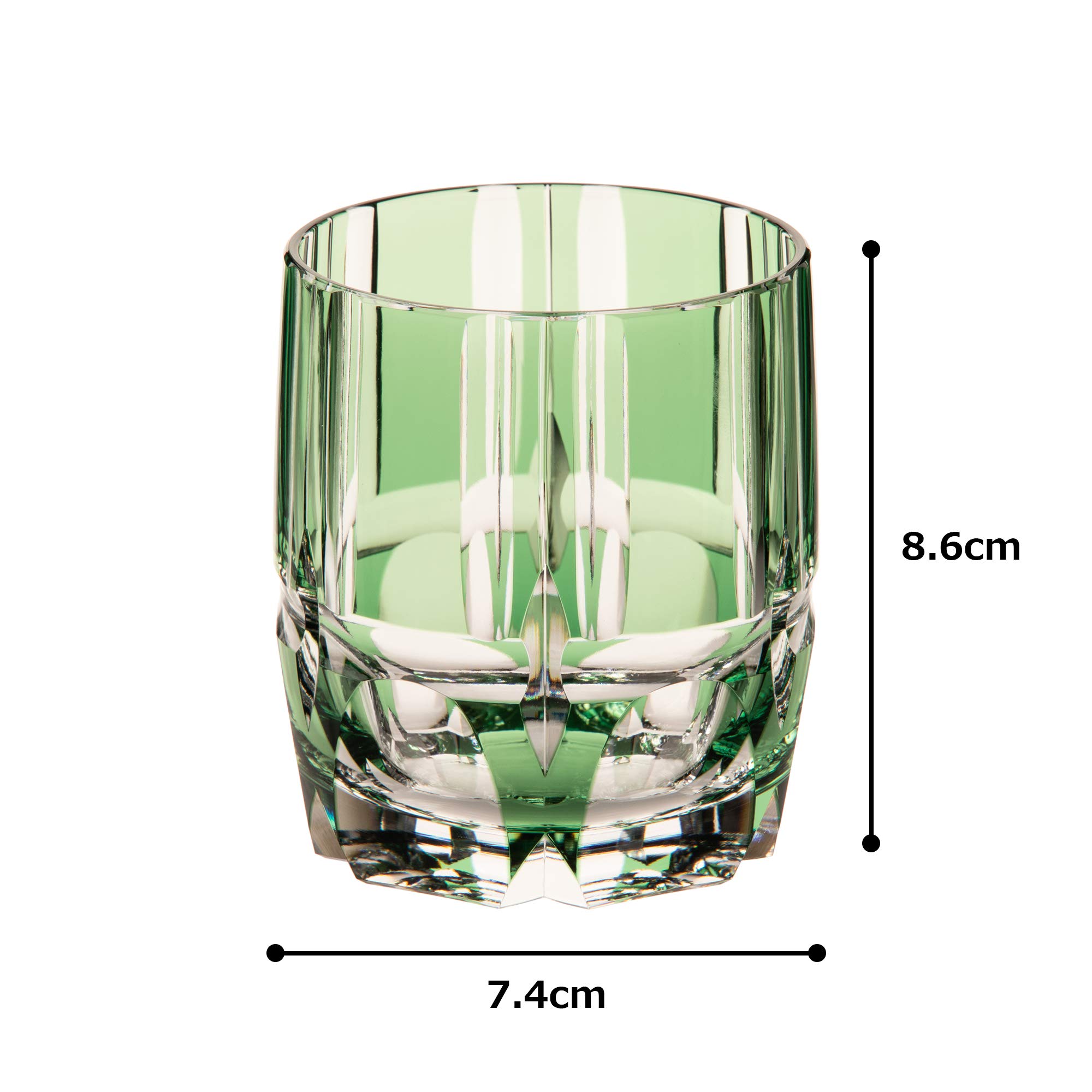 Amazon｜カガミクリスタル(Kagami) ロックグラス 竹の膳 緑色 250cc