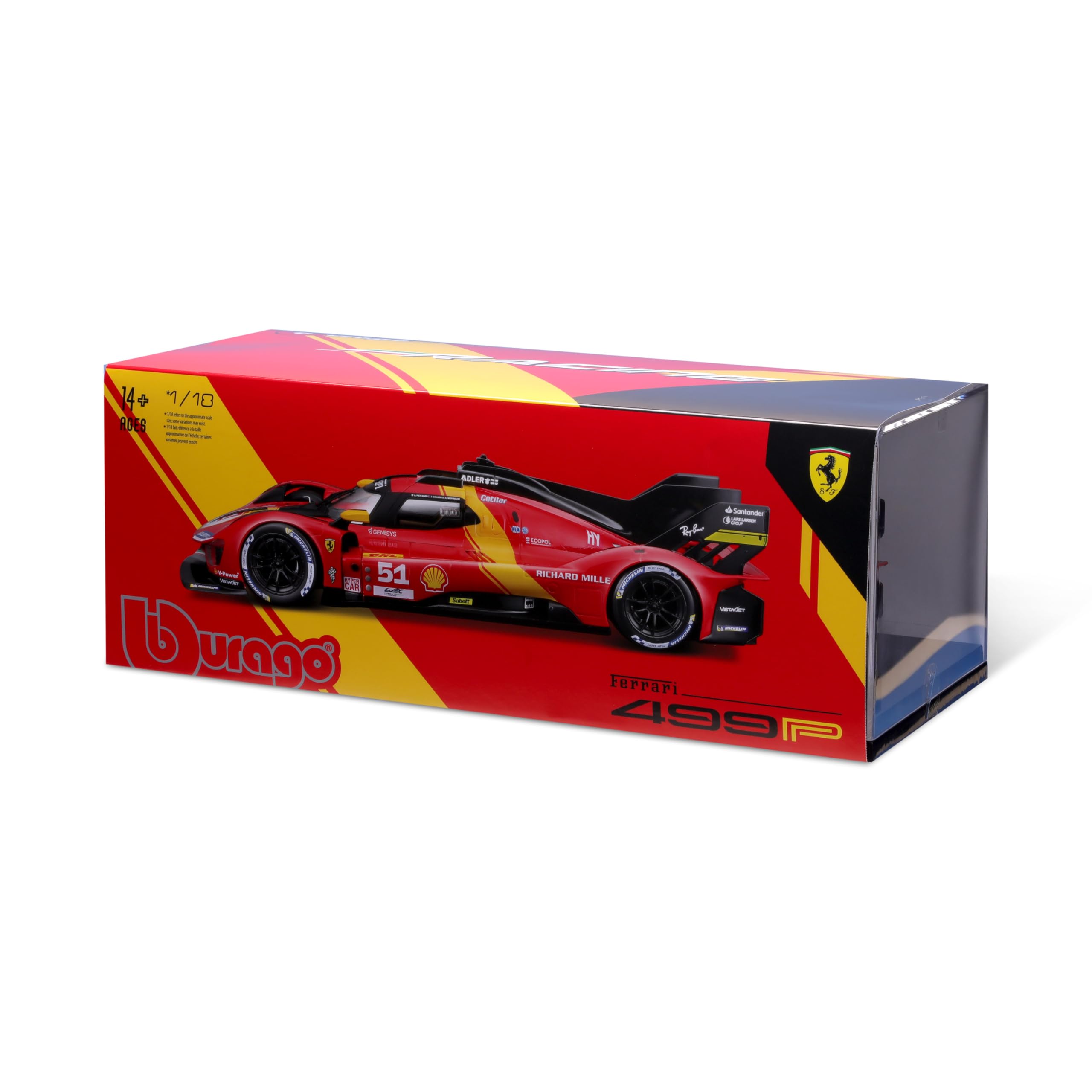 Amazon.com: Bburago - Ferrari Deluxe - 499P LMH 2023#51 Pole