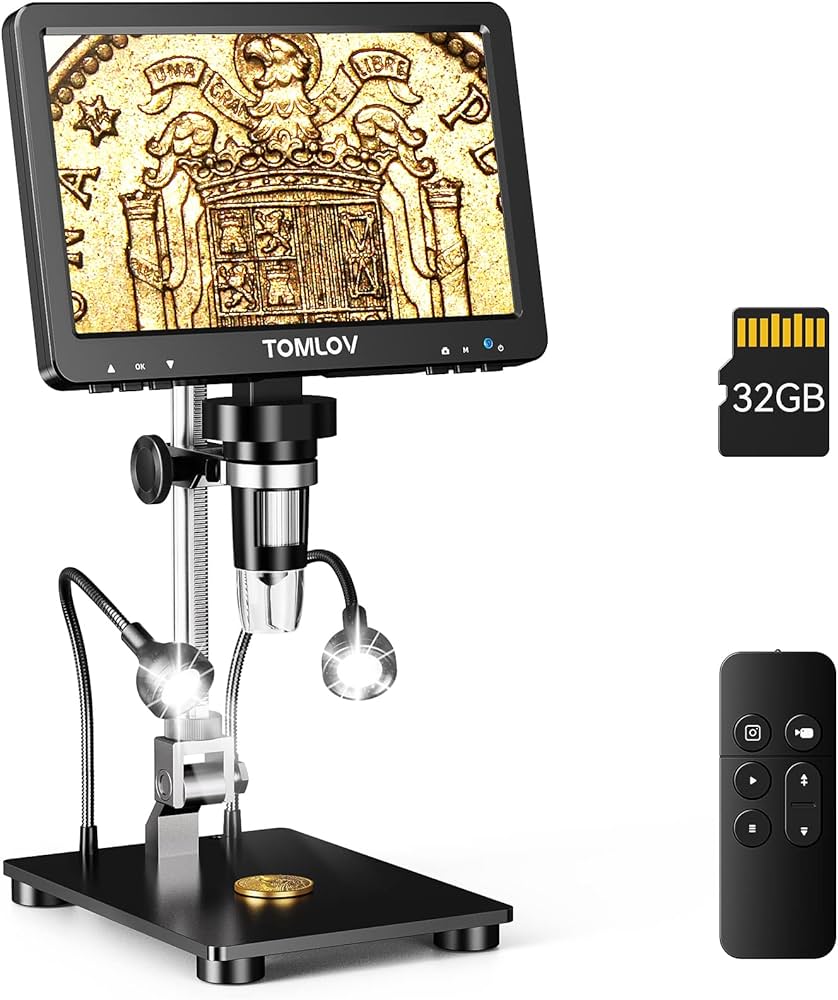 Amazon.com : TOMLOV DM9 Pro Digital Microscope: 16MP 7
