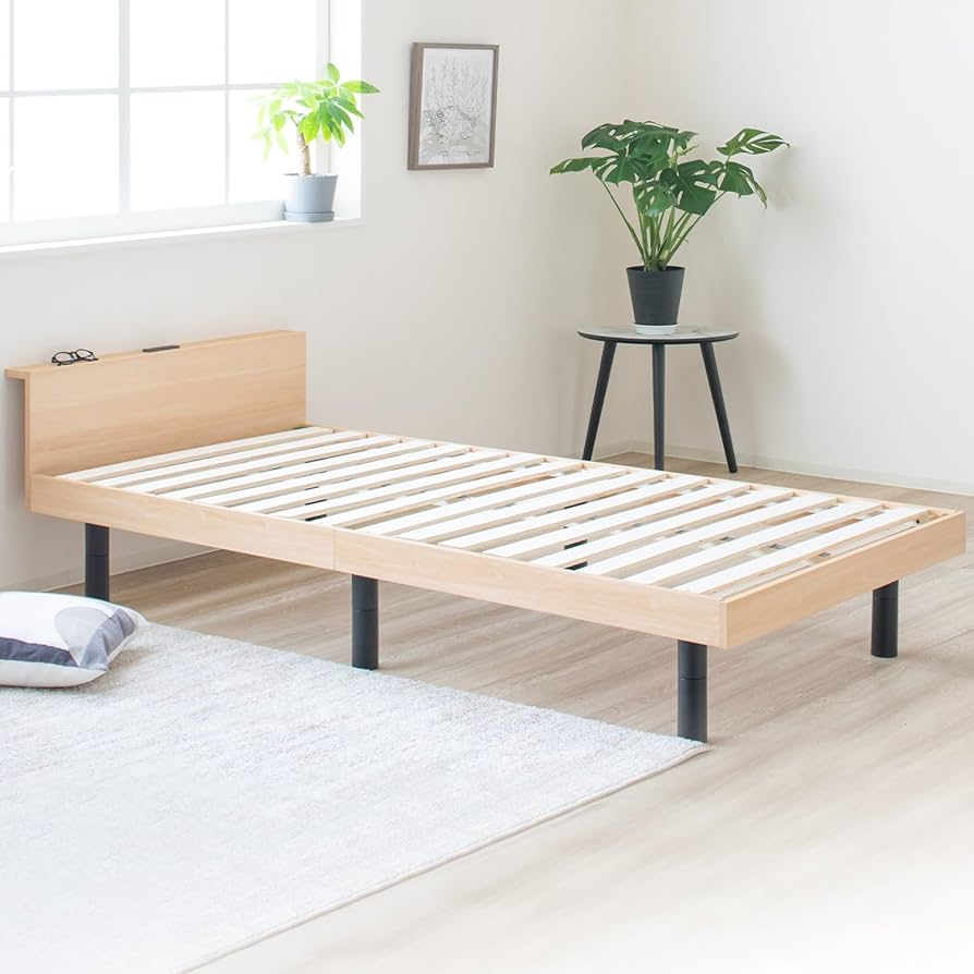 Amazon｜Major In Life ベッド 宮付き ベッドフレーム 宮棚付き