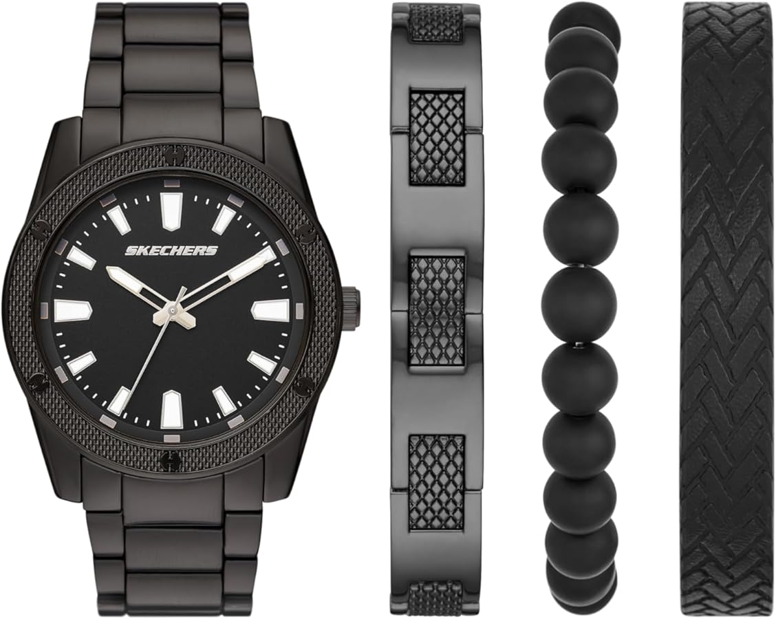 Amazon.com: Skechers Men's Quartz Three-Hand Watch & Bracelet Gift
