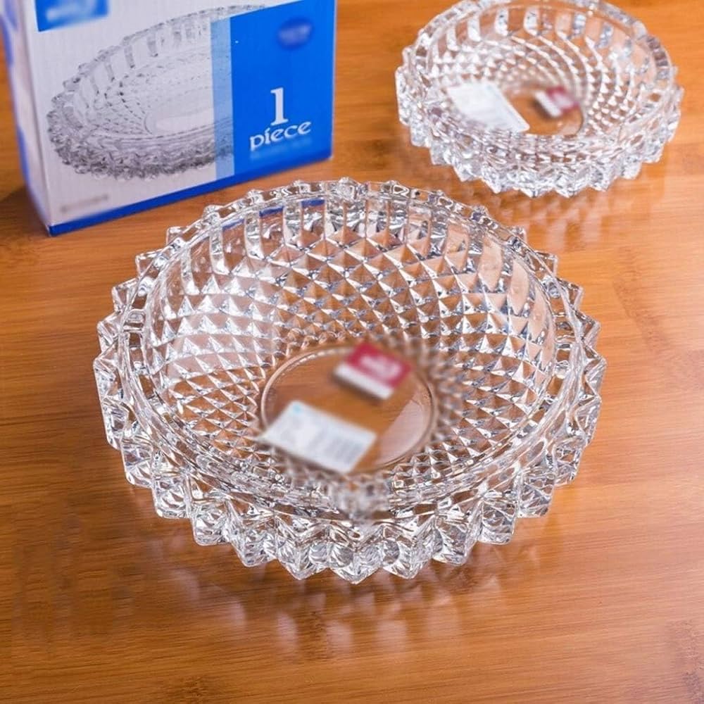 Amazon.co.jp: 卓上 ガラス灰皿クリスタル灰皿ラウンドクリア