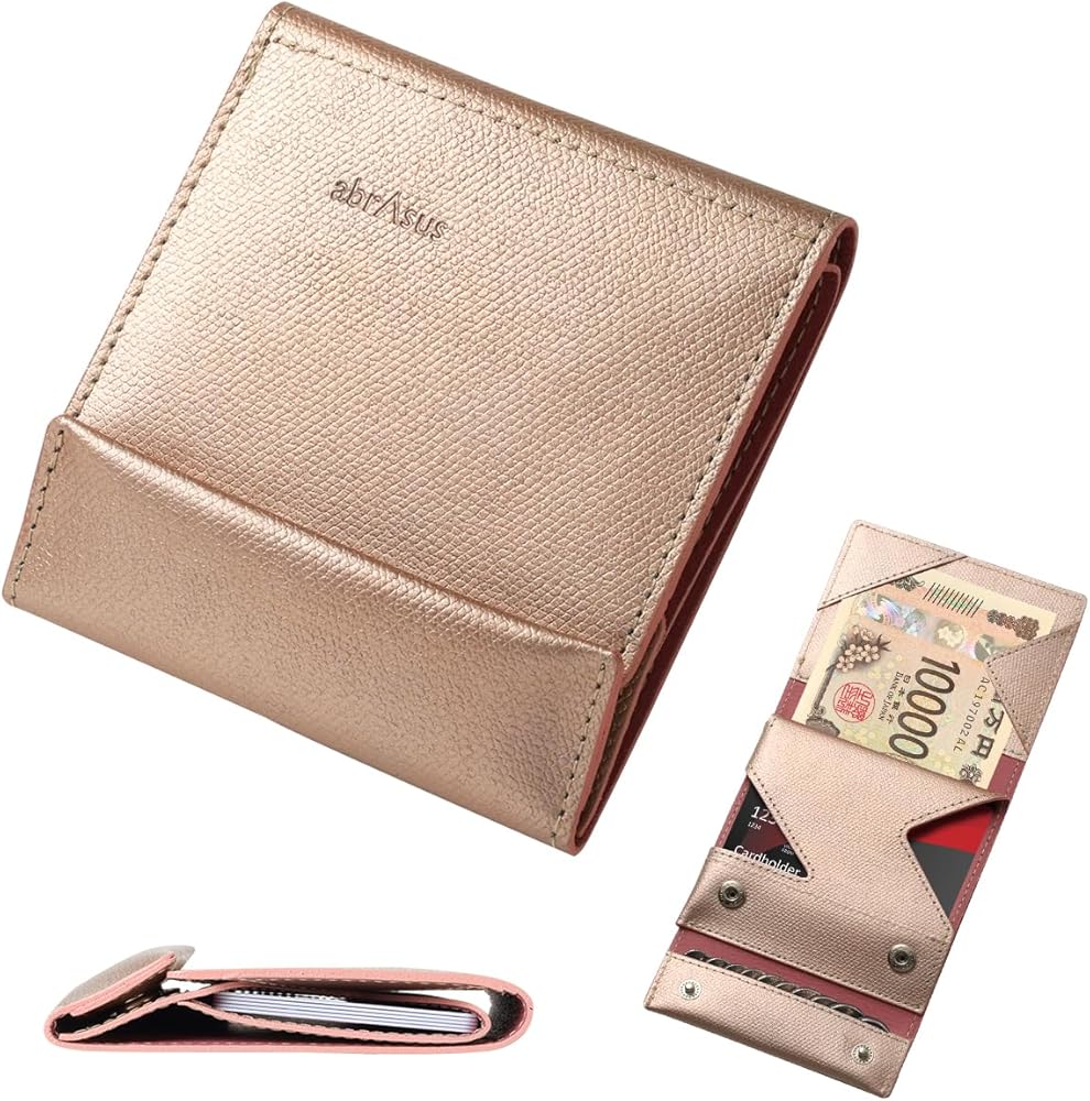 Amazon | [アブラサス] 薄い財布 レザー 薄型 メンズ レディース 財布