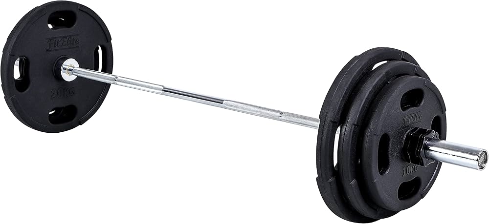 Amazon | FitElite(フィットエリート) オリンピックバーベル83KGセット