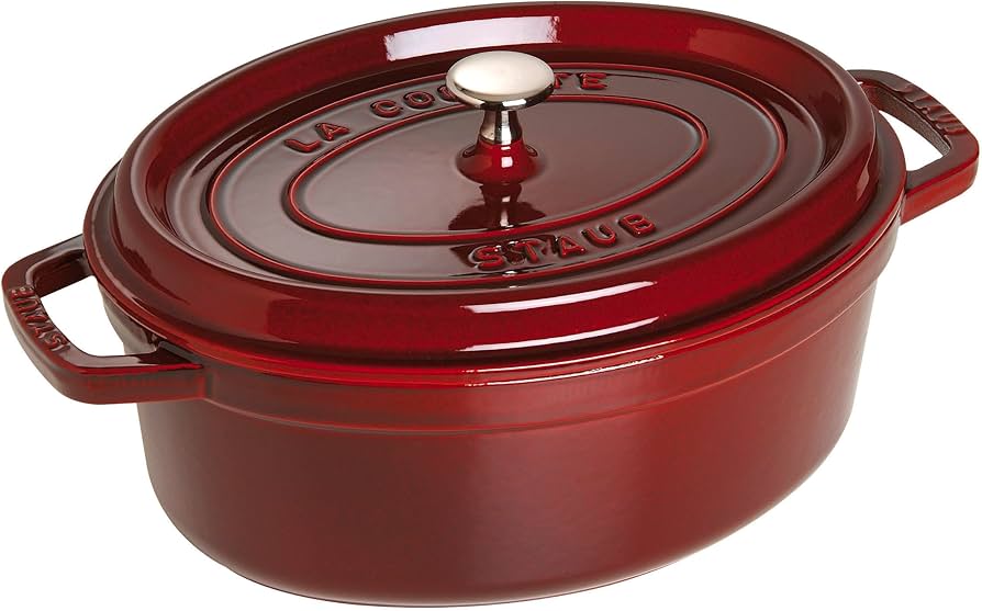 Amazon.com: STAUB Cocotte Oval 29cm Grenadine red: Dutch Ovens