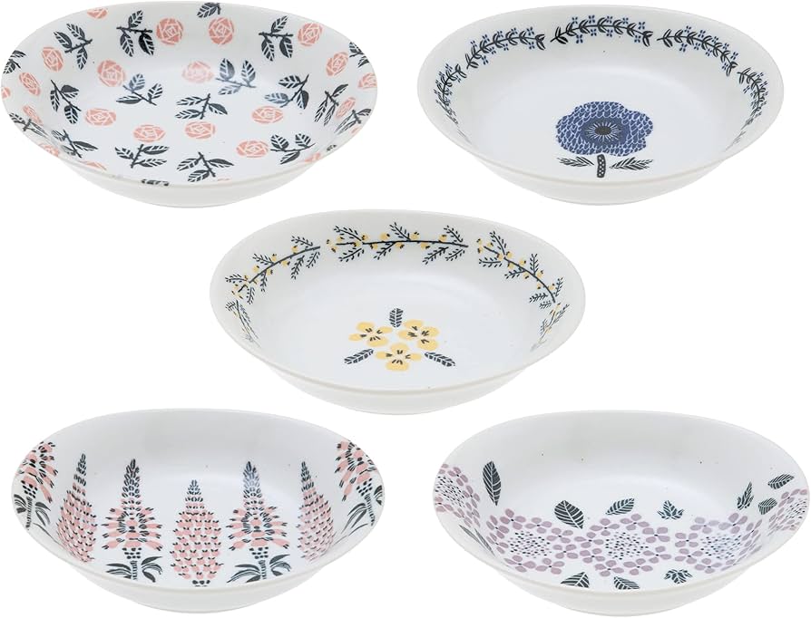 Amazon｜前畑 花柄 楕円パスタ皿セット BOUQUETS ブーケ 29529｜カレー