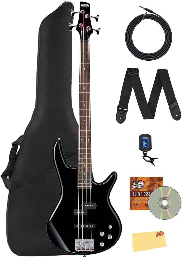Amazon.com: Ibanez GSR200 SR GIO Electric Bass - Black Bundle with