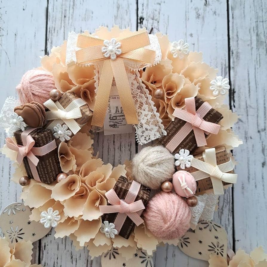 モンブラン＊布リース フラワーリース 母の日 ファブリックリース