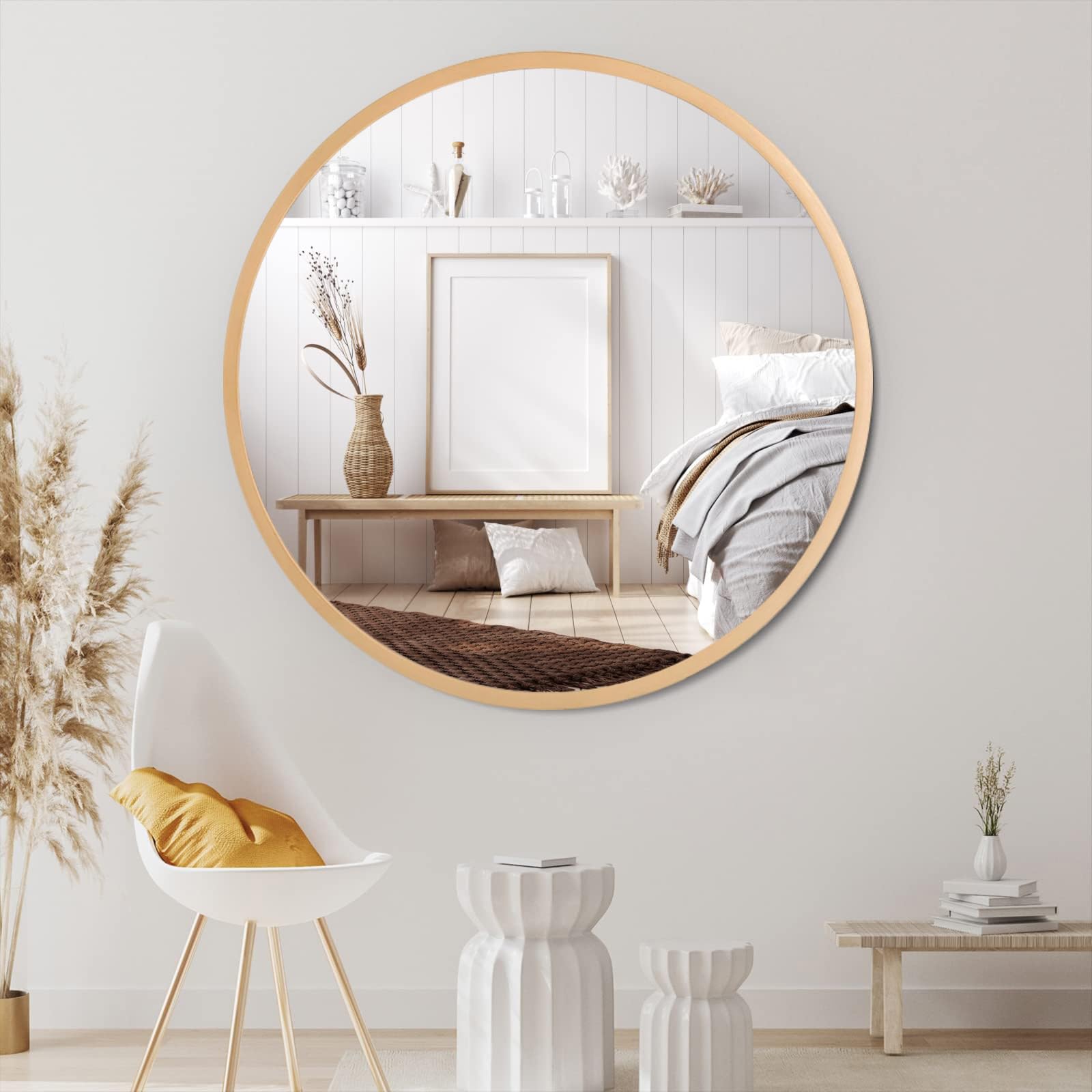 Amazon.co.jp: 丸 鏡 壁掛け 壁掛け 丸型ミラー 丸型ミラー 鏡 壁掛け