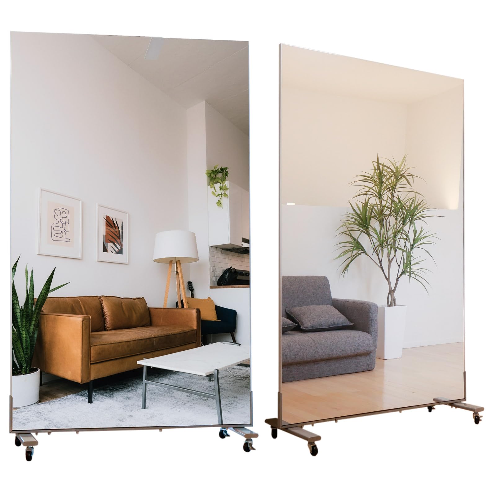 Amazon.co.jp: Lalaspace ダンス鏡 割れない鏡 キャスター付き 姿見