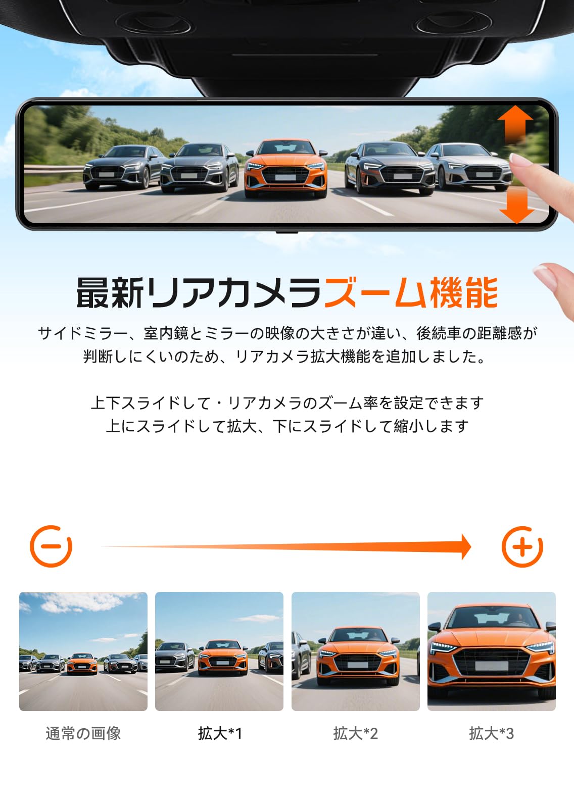 Amazon.co.jp: JADO ドライブレコーダー ミラー型 4K 12インチ