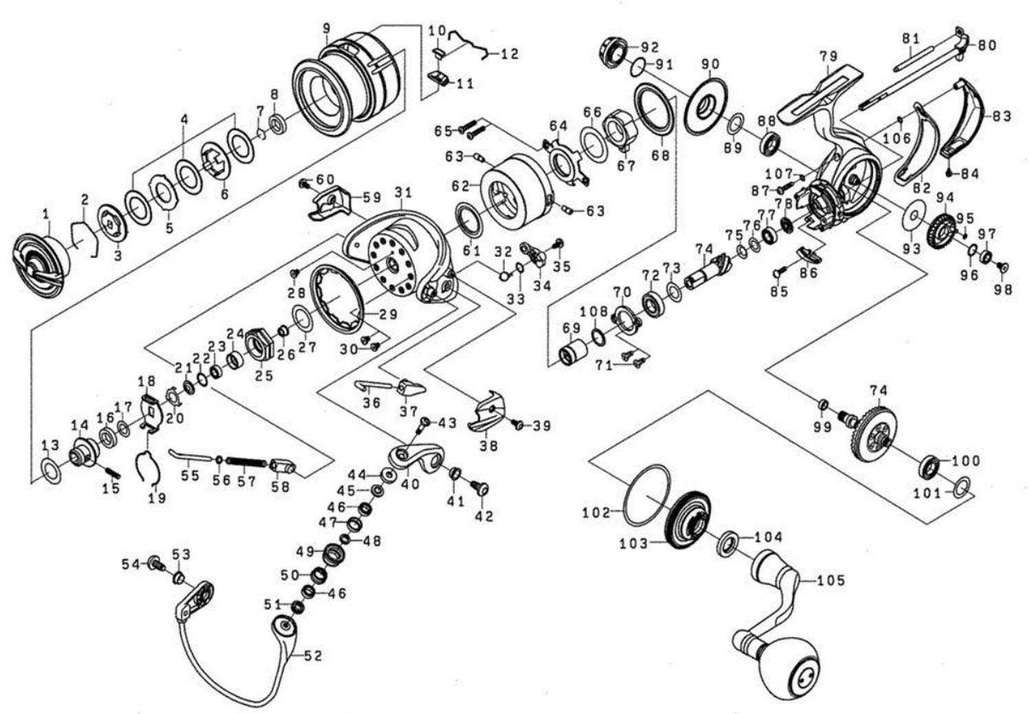 Amazon | ダイワ(DAIWA) 純正パーツ 19 セルテート LT5000D-CXH