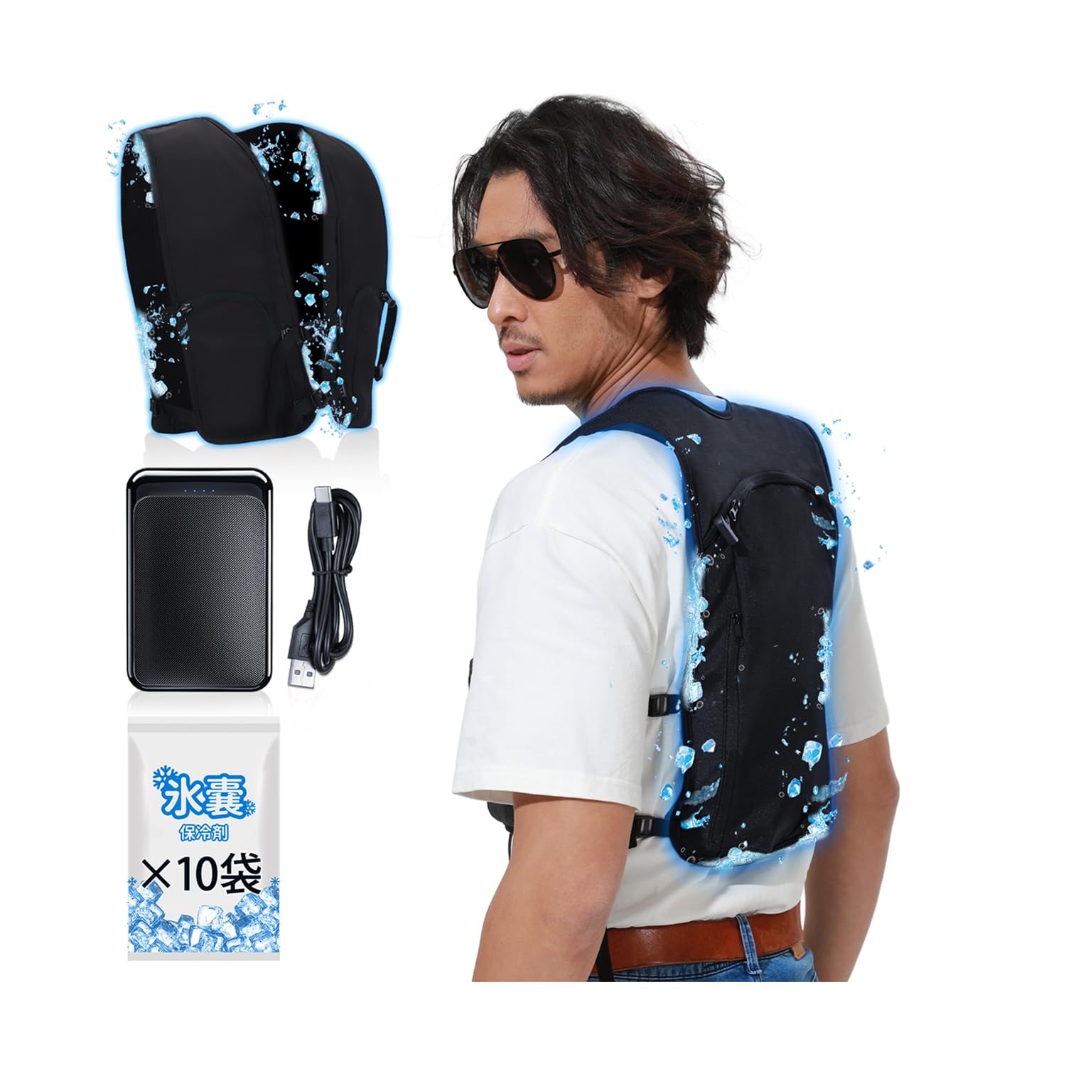 Amazon | [UNISO] 超強冷感 水冷服 水冷ベスト10000mAh大容量