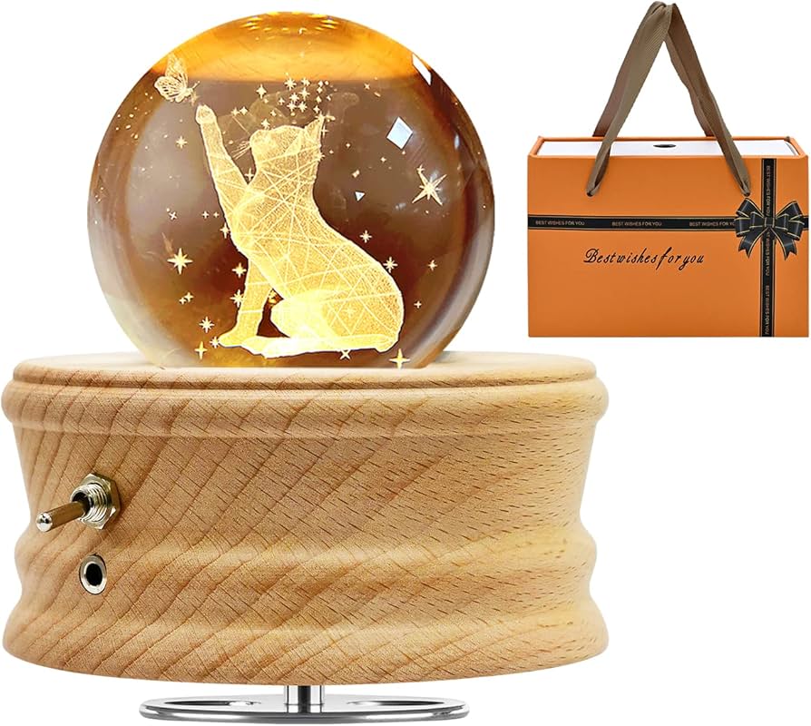 Amazon | 【正規品】オルゴール プレゼント QUEENBABI 猫 オルゴール