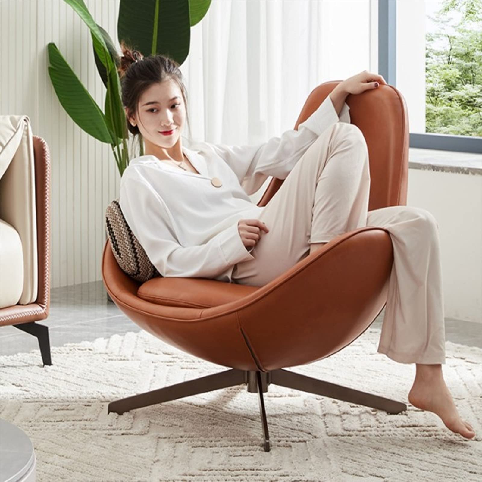 Amazon｜ソファチェア シングルソファーエッグシェルチェア