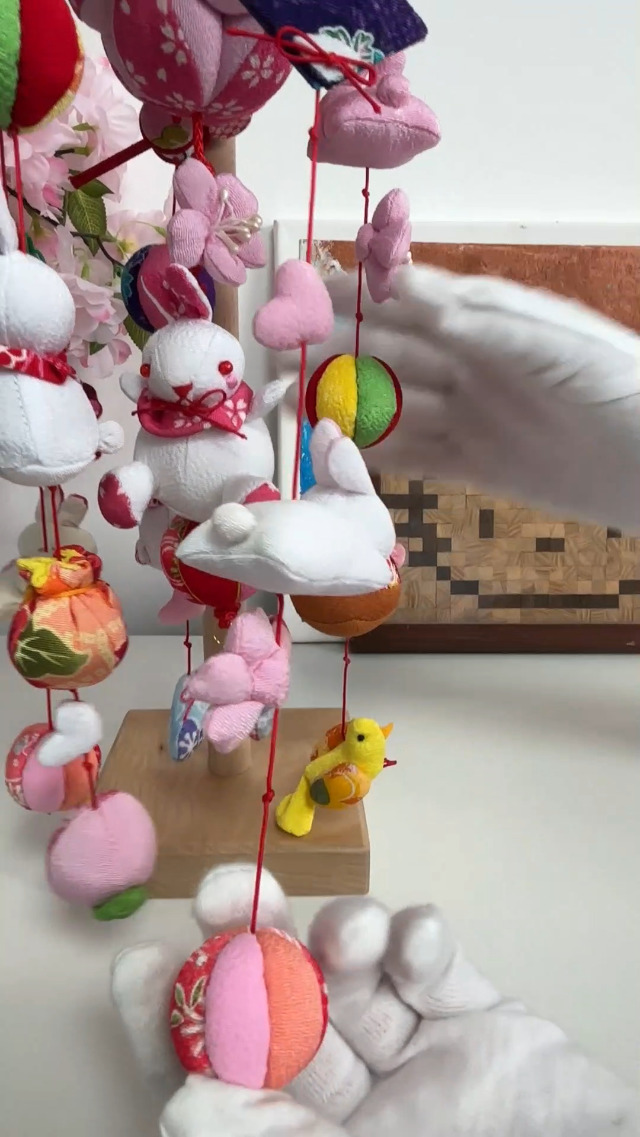 Amazon.co.jp: OKBABY つるし雛 つるし飾り 吊るし飾り 天然木製台付