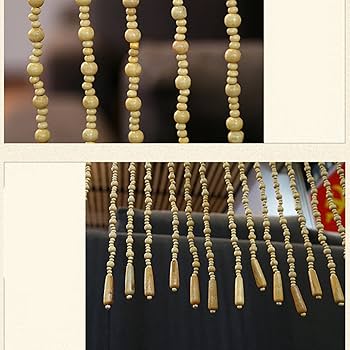 Amazon｜[YXSNG] 珠のれん 木製 おしゃれ 間仕切り 目隠し 紐のれん