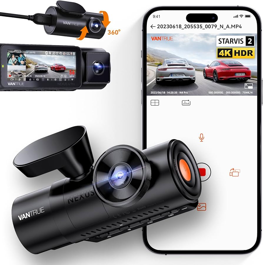 VANTRUE ドライブレコーダー 4K UHD 800万画素 小型ドラレコ