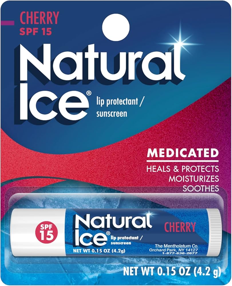 Amazon.com : Mentholatum Natural Ice Cherry SPF 15 Medicated Lip