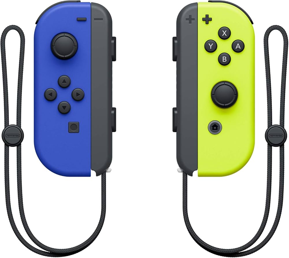 Amazon.com: Nintendo Blue/ Neon Yellow Joy-Con (L-R) - Switch