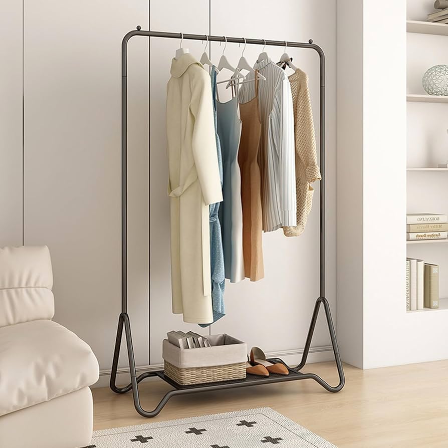 Amazon｜[XYJP] ハンガーラック 掛ける・置ける 棚付き パイプハンガー