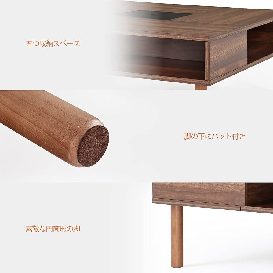 Amazon.co.jp: WAMPATローテーブル センターテーブル 正方形 木制