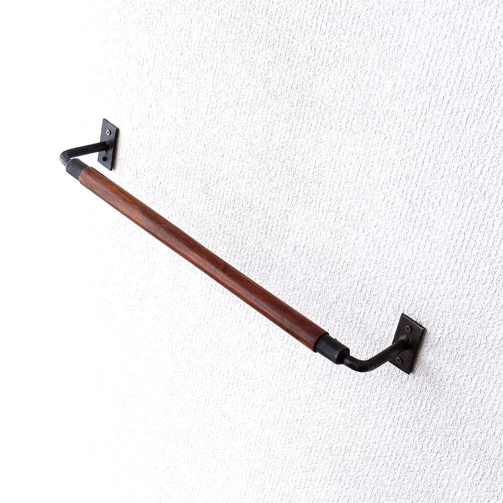 Amazon｜タオルハンガー 天然木製 アイアン タオル掛け アンティーク風