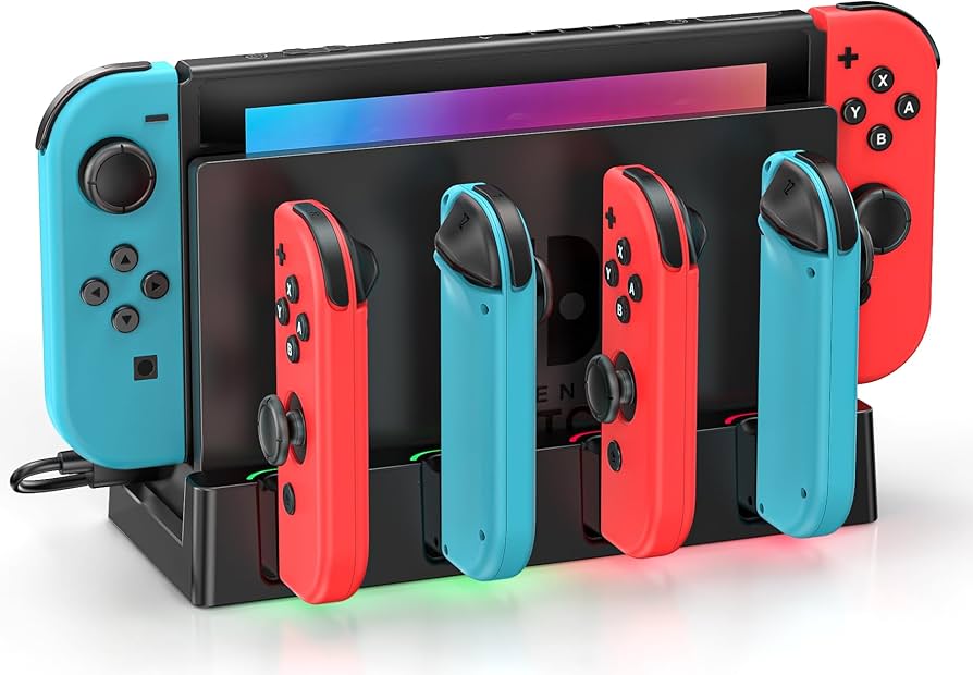 Amazon.co.jp: Switch & Switch 有機EL ジョイコン用 充電スタンド 6台