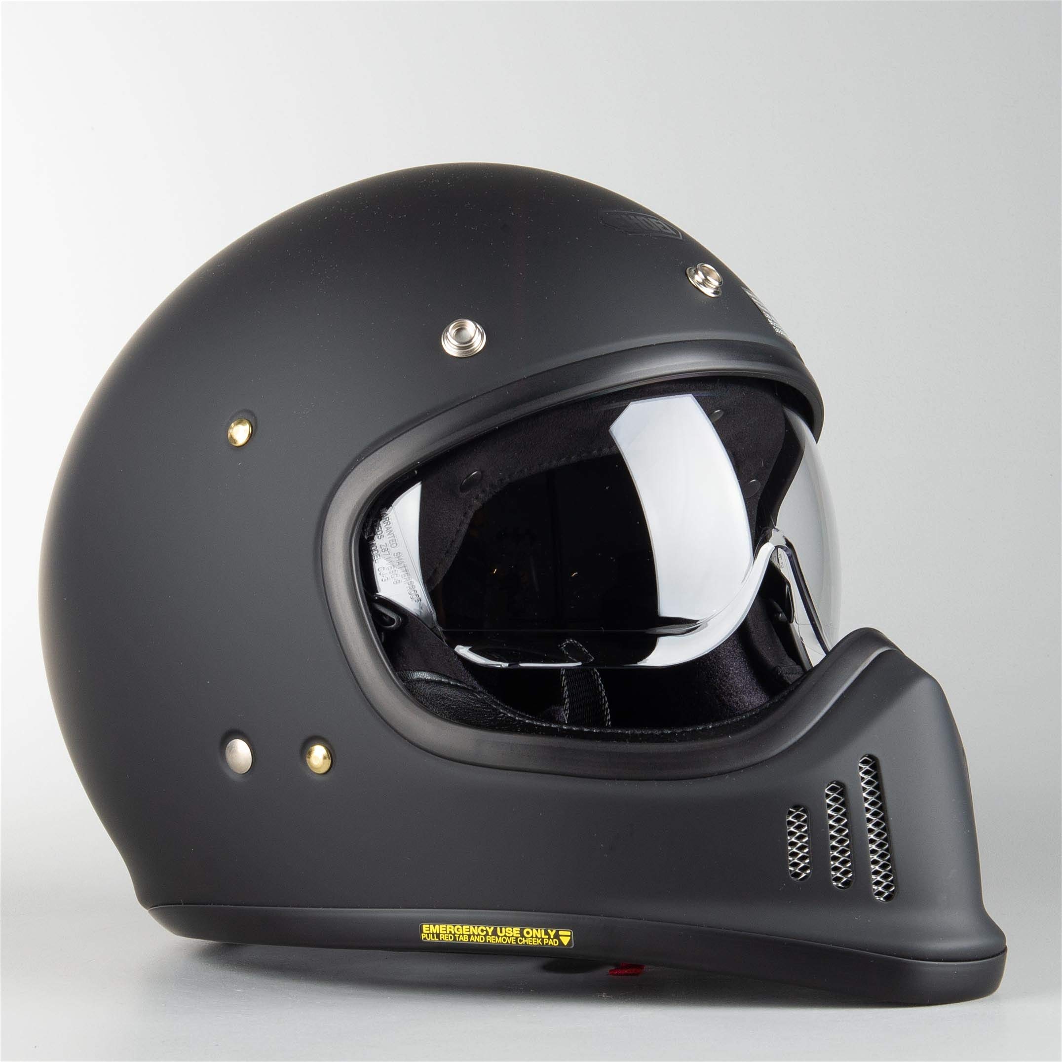 Shoei EX-ZERO Full-Face Helmet Matte Black Retro Fibreglass with