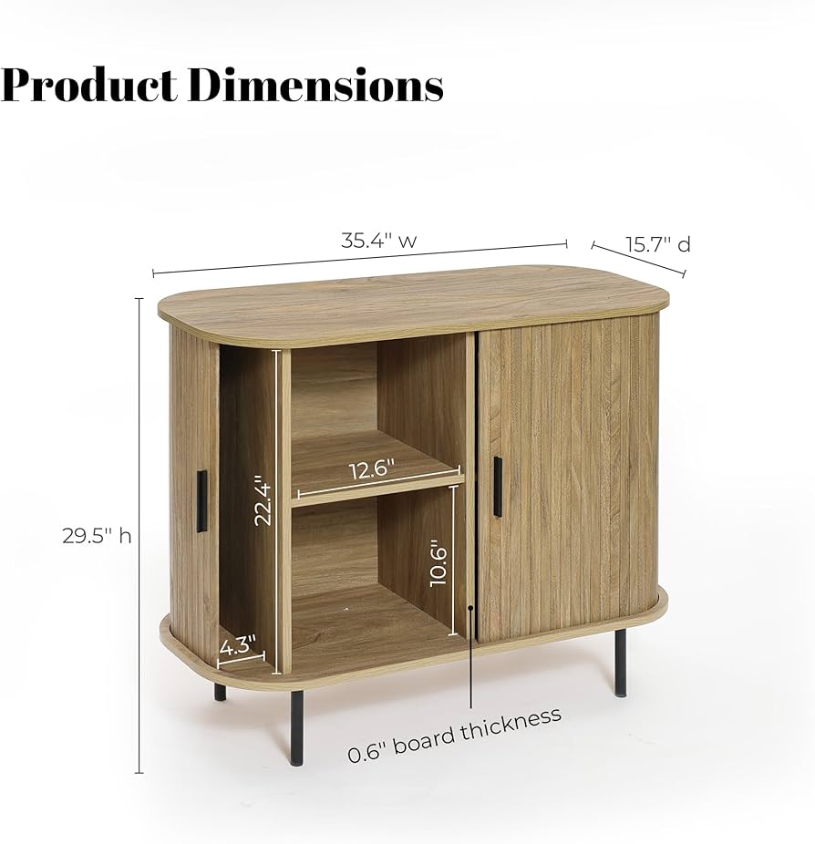 Amazon.co.jp: LuxenHome 35インチ ミッドセンチュリーモダン