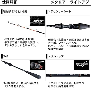Amazon | ダイワ(DAIWA) 船竿 メタリアライトアジ 180 釣り竿 | ダイワ