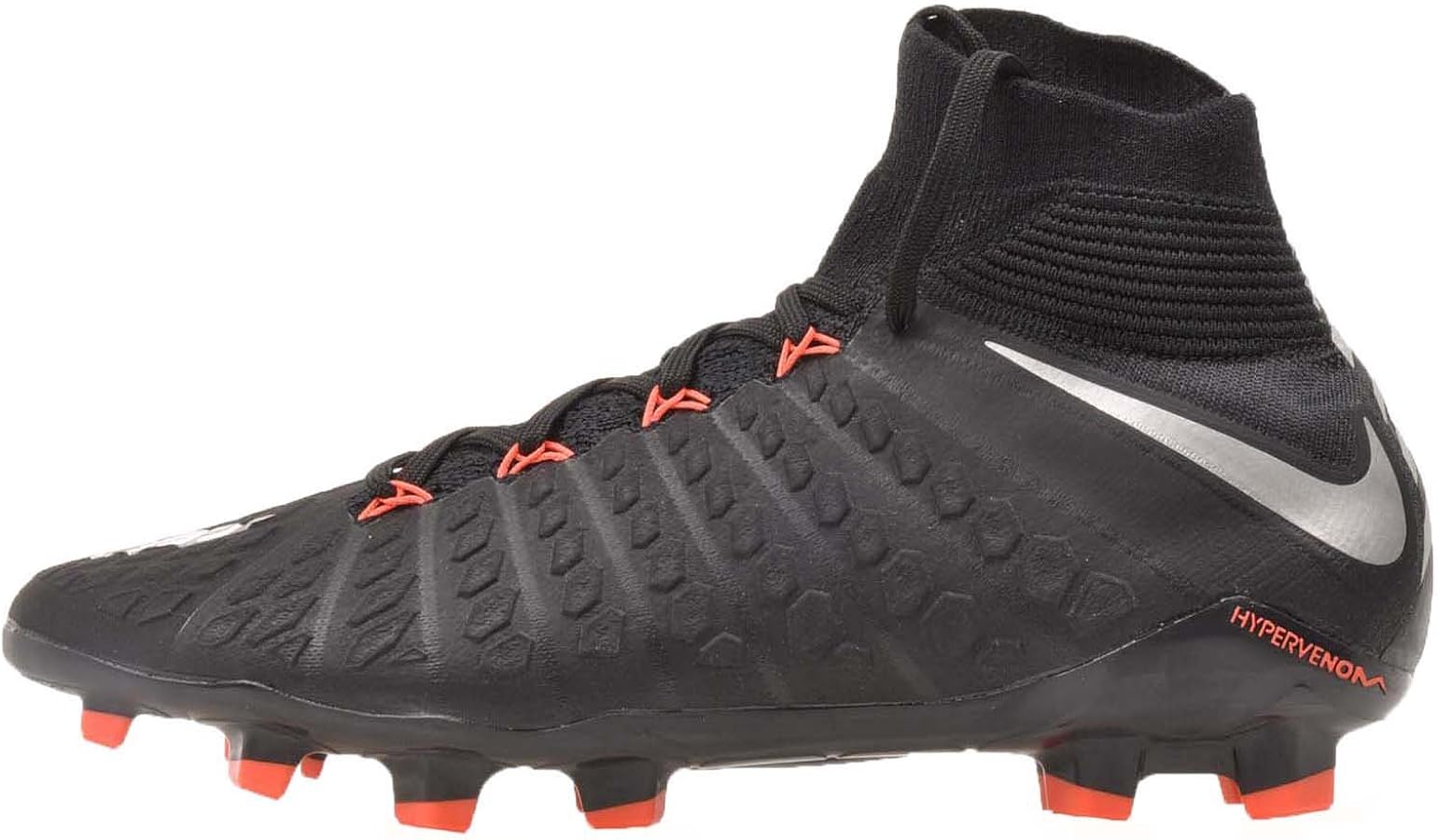 Nike Kid's JR Hypervenom Phantom 3, Black / Metallic Silver
