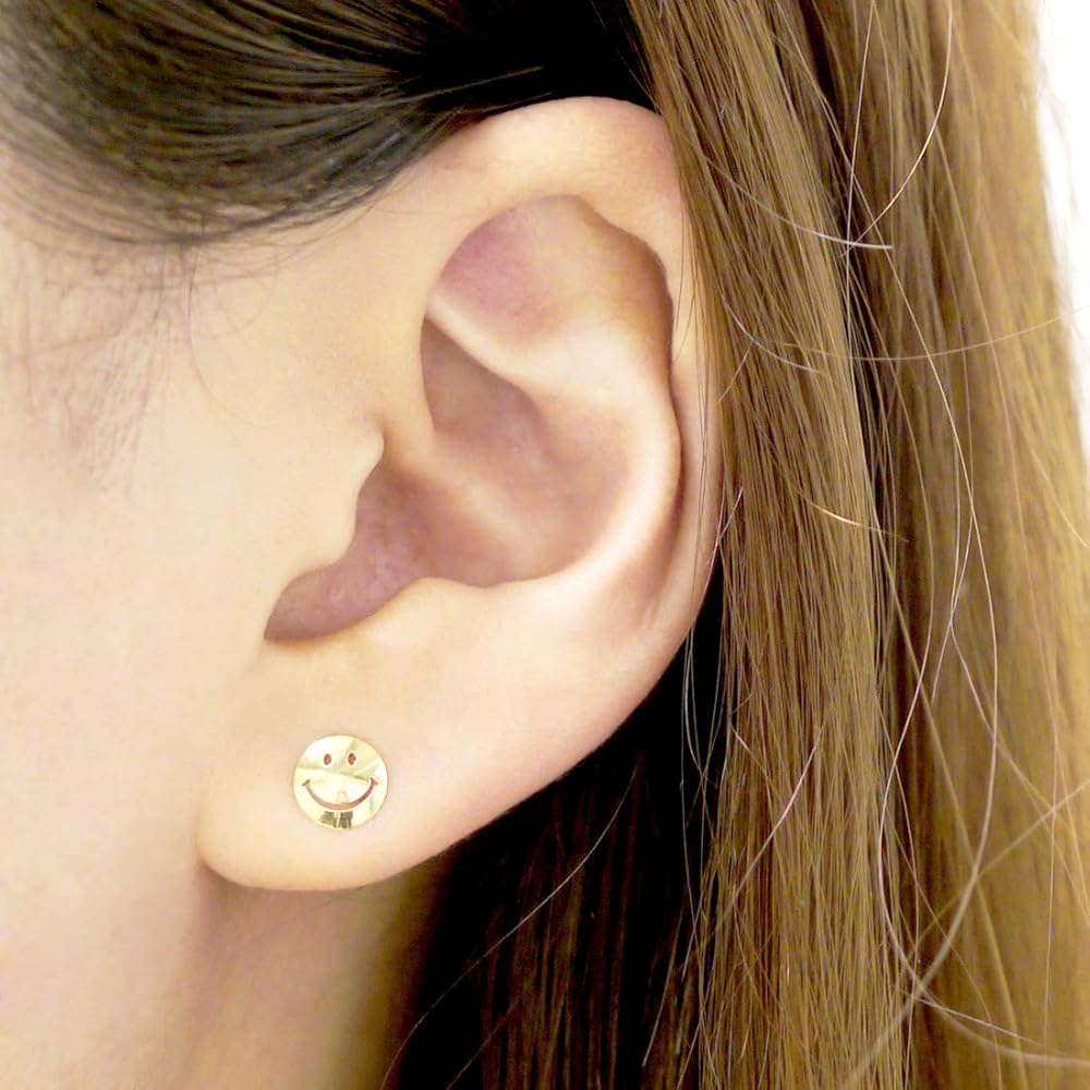 Amazon | nadi K18 スマイリー ニコちゃん 7mm 18金 イエロー ゴールド