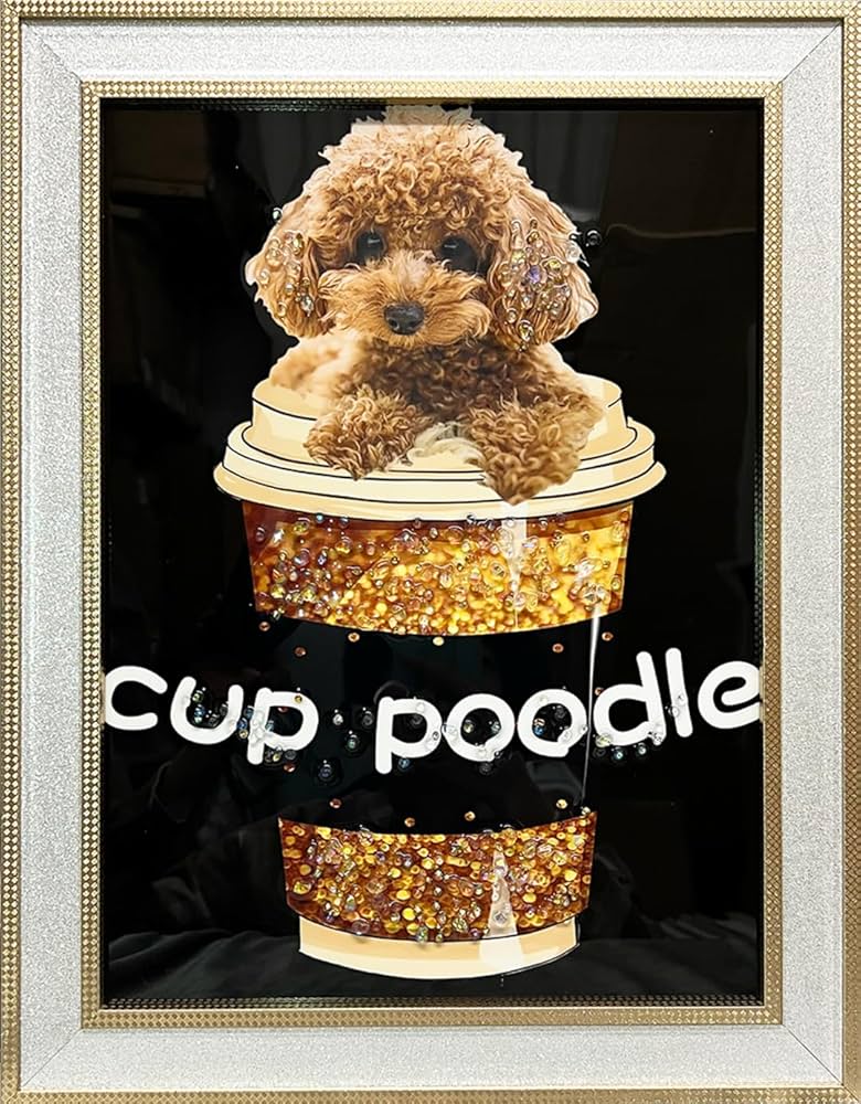 Amazon.co.jp: クリスタルアート おしゃれ 35x45cm アート プードル