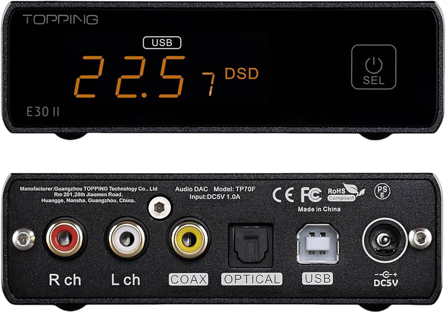 Amazon | TOPPING E30 DAC ハイレゾ AK4493 32Bit / 768kHz DSD512