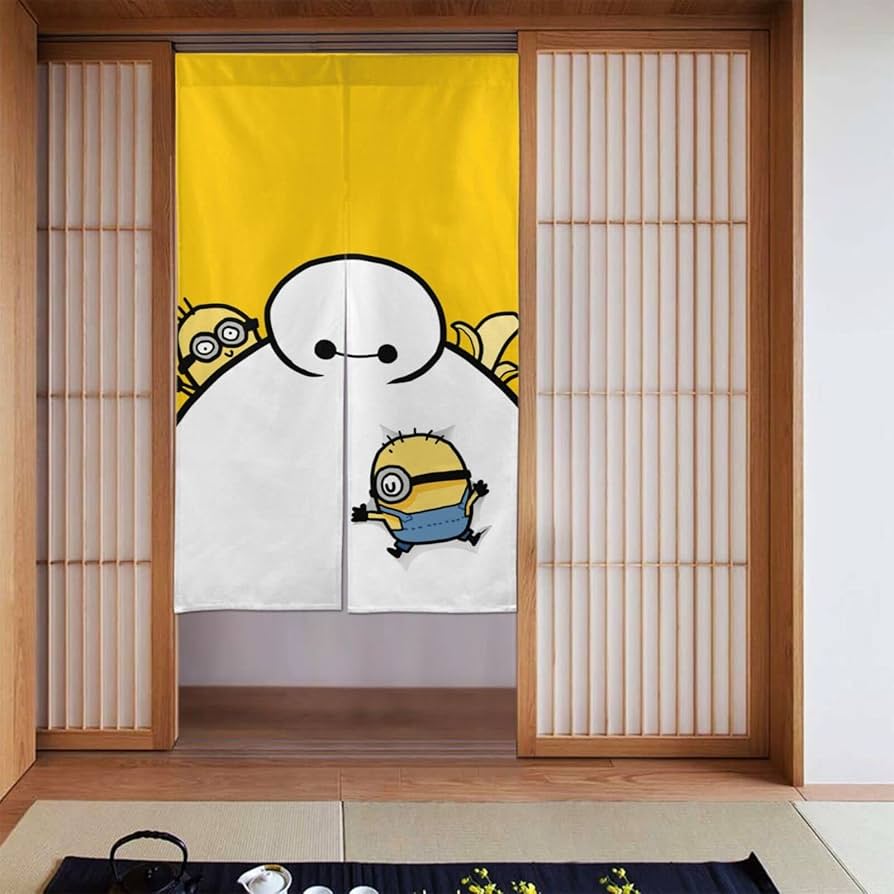 Amazon｜ベイマックス(6) アニメ 間仕切り のれん ロングカーテン 四季