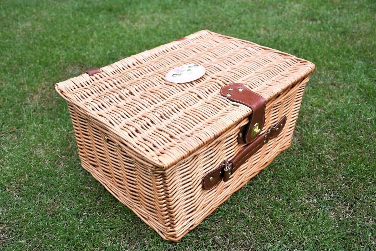 Amazon.co.jp: マニー ローズ ピクニックバスケット 収納バスケット